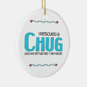 私は汽笛の音(男性)犬の採用のデザインを救助しました セラミックオーナメント (右)