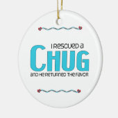 私は汽笛の音(男性)犬の採用のデザインを救助しました セラミックオーナメント (左)