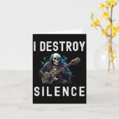 私は沈黙を破る幽霊ギターおもしろいギター カード (黄色い花)