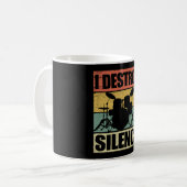私は沈黙を破る|ドラムドラマーの贈り物 コーヒーマグカップ (正面左)