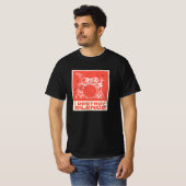 私は沈黙を破壊 – レトロドラマー Tシャツ (正面フル)