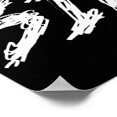 私は沈黙ドラマー音楽バンドドラムプレーヤーを破壊 ポスター (角)