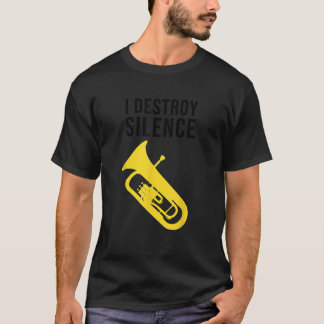 私は沈黙バリトンおもしろいユーフォニおもしろいウム Tシャツ