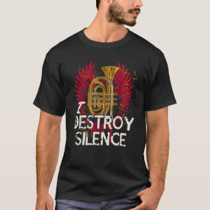 私は沈黙バリトンサクソフォンバリトンを破壊する Tシャツ
