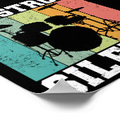 私は沈黙ヴィンテージドラマー動揺してレトロを破壊 ポスター (角)