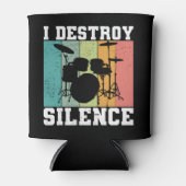 私は沈黙ヴィンテージドラマー動揺してレトロを破壊 缶クーラー (正面)