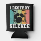 私は沈黙ヴィンテージドラマー動揺してレトロを破壊 缶クーラー (裏面)