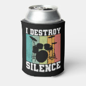 私は沈黙ヴィンテージドラマー動揺してレトロを破壊 缶クーラー (缶裏面)