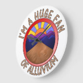 私は沖積層の地質学のしゃれの巨大なファンです ラージ壁時計 (傾斜)