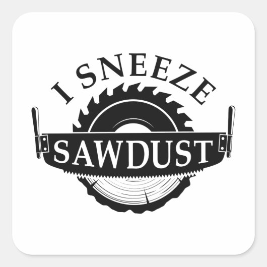 私は沢屑をくしゃみをする スクエアシール (正面)