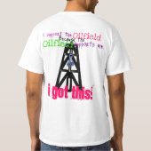 私は油田を、油田支えます私を支えます Tシャツ (裏面)