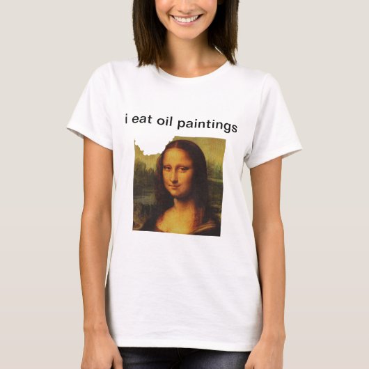 私は油絵を食べます Tシャツ (正面)