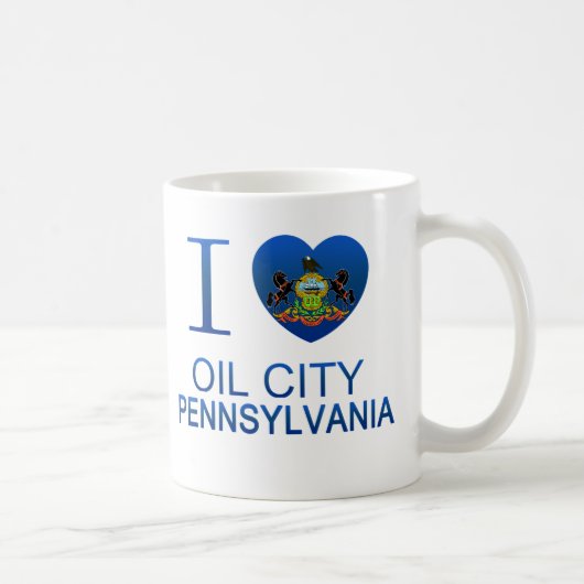 私は油都市、PAを愛します コーヒーマグカップ (右)