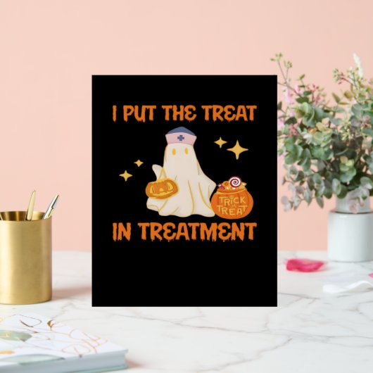 私は治療をトリートメントレトロおもしろいナース医師に入れる アクリルサイン (ウェディング)