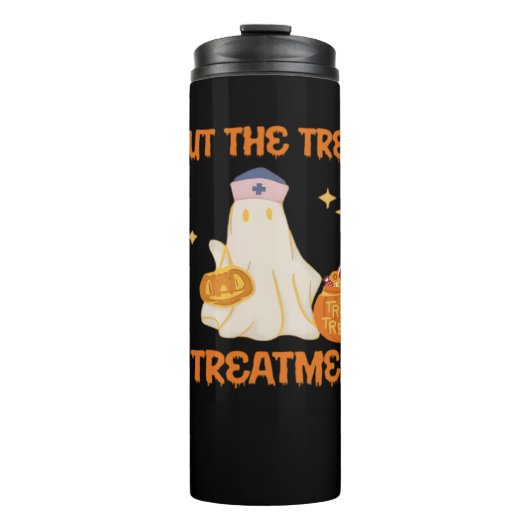 私は治療をトリートメントレトロおもしろいナース医師に入れる タンブラー (正面)