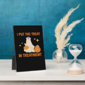 私は治療をトリートメントレトロおもしろいナース医師に入れる フォトプラーク (側面)