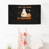 私は治療をトリートメントレトロおもしろいナース医師に入れる 横断幕 (インサイチュ)