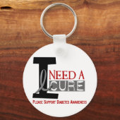 私は治療1糖尿病Tシャツが必要だ キーホルダー (正面)