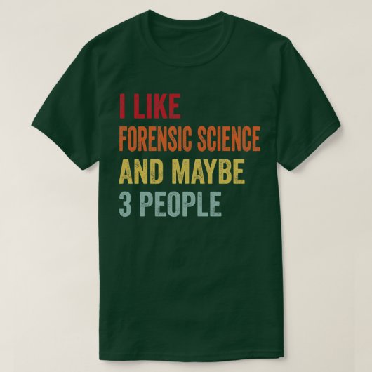 私は法医学が好きかもしれない3人 Tシャツ (デザイン正面)