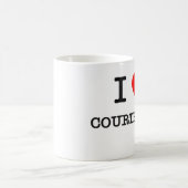 私は法廷を愛します コーヒーマグカップ (中央)