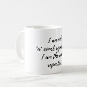 私は法廷記者のコーヒー・マグです コーヒーマグカップ (正面左)