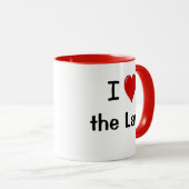 私は法律Iのハートを法律弁護士の引用文愛します マグカップ (正面右)