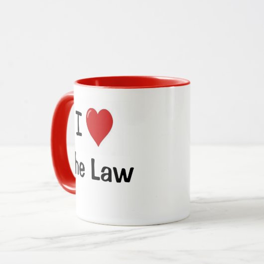 私は法律Iのハートを法律弁護士の引用文愛します マグカップ (正面左)