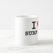 私は波の石を愛します コーヒーマグカップ (中央)