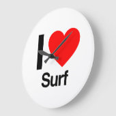 私は波を愛します ラージ壁時計 (傾斜)