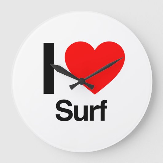 私は波を愛します ラージ壁時計 (正面)