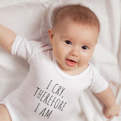 私は泣くので、私は、引用文おもしろいベビー ベビーボディスーツ