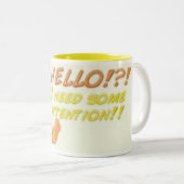 私は注意を必要とします ツートーンマグカップ (正面右)