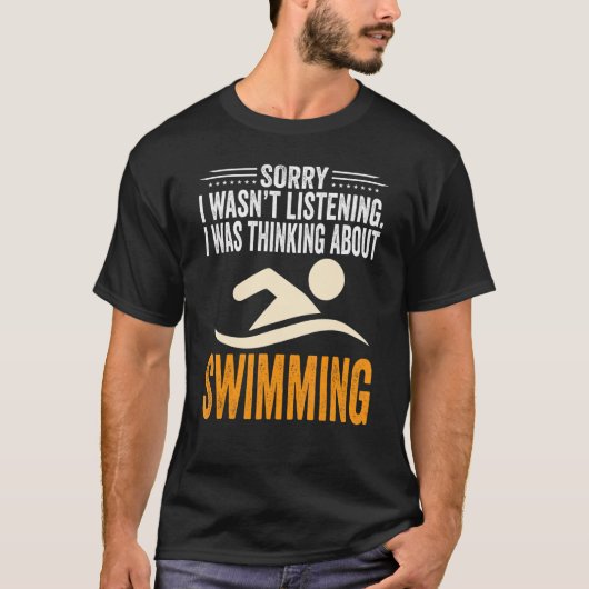 私は泳いでい聞なくて申し訳考えるなかった Tシャツ (正面)