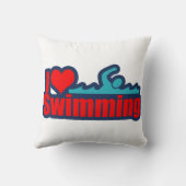 私は泳ぐことを愛します クッション (裏面)