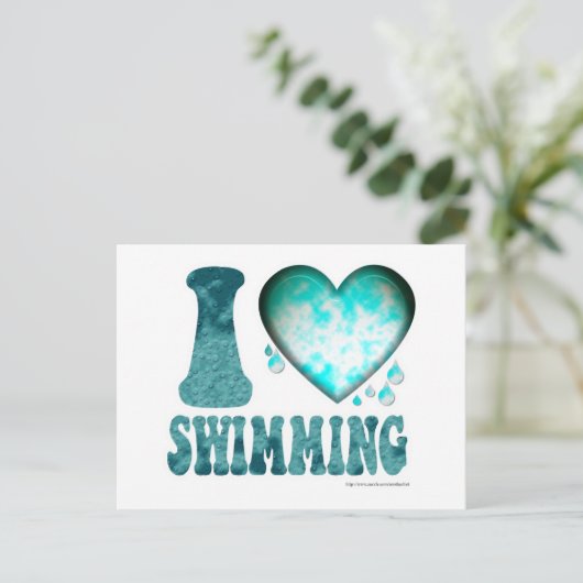 私は泳ぐことを愛します ポストカード (スタンド正面)
