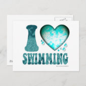 私は泳ぐことを愛します ポストカード (正面/裏面)