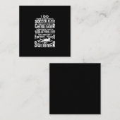 私は泳ぐ人スイミングプおもしろいール泳ぐ人ギフト スクエア名刺 (正面/裏面)