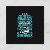 私は泳ぐ人スイミングプールおもしろいの恋人のギフトである スクエア名刺 (正面)