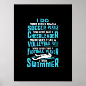 私は泳ぐ人スイミングプールおもしろいの恋人のギフトである ポスター (正面)