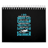 私は泳ぐ人プーおもしろいルの水泳好きの贈り物 カレンダー (カバー)