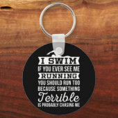 私は泳ぐ人 キーホルダー (正面)