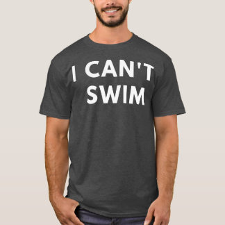私は泳げない男性へことわざ皮肉おもしろいノベルティ Tシャツ