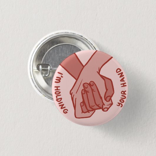 私は洒落男Pirroneによってあなたの手(v.2)を握っています 缶バッジ (正面&裏面)