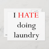 私は洗濯が嫌い ポストカード (正面/裏面)
