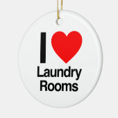 私は洗濯室を愛します セラミックオーナメント (左)