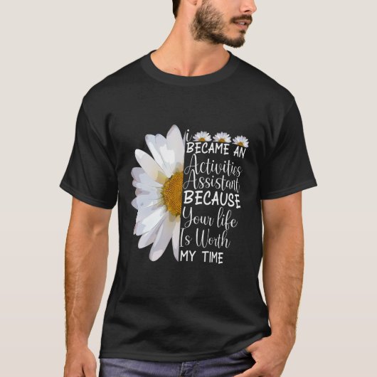 私は活動補助花おもしろいデイジー Tシャツ (正面)