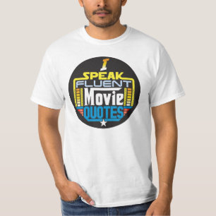 私は流暢な映画引用文のワイシャツの円形の前部を話します Tシャツ