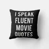 私は流暢な映画引用文を話します クッション (裏面)