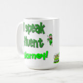 私は流暢なBlarneyのマグを話します コーヒーマグカップ (正面左)