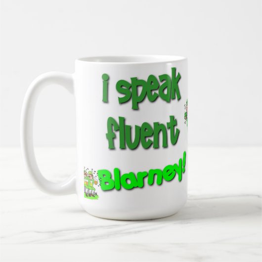 私は流暢なBlarneyのマグを話します コーヒーマグカップ (左)